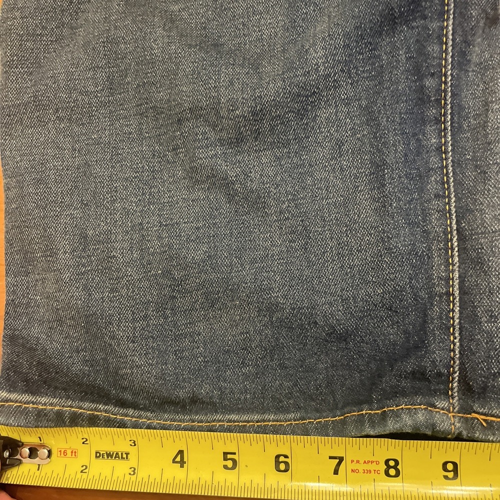 Levi's 501 Jeans Mens 48x34 Blue Denim Button Fly Original Fit Stretch - Picture 8 of 11